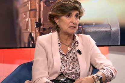 María San Gil, durante una reciente entrevista de Alfonso Rojo.