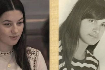 A la izquierda, la actriz Blanca Soroa, de 17 años, interpreta a Ainara; a la derecha, Isabel Orellana con 17 años, cuando sintió su vocación