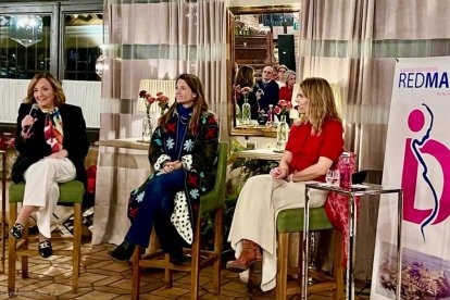 Las tres ponentes, de izquierda a derecha: Amaya Azcona, Casilda Finat y Leire Navaridas (Foto: Cedida por REDMADRE Toledo)