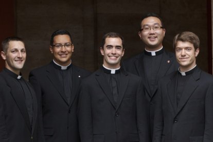Jóvenes seminaristas en el Colegio Norteamericano de Roma en el año 2012