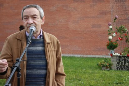 Aleksander Daniel, de la organización Memorial, en 2015 en San Petersburgo; investiga las represiones soviéticas