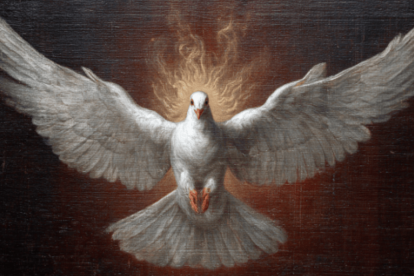 Detalle de la paloma, símbolo del Espíritu en el bautismo de Jesús