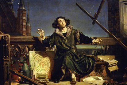 'Copérnico, conversación con Dios' (1872, detalle) de Jan Matejko: Copérnico (1473-1543), precursor del geocentrismo, fue un clérigo católico que formuló sus tesis con total libertad.