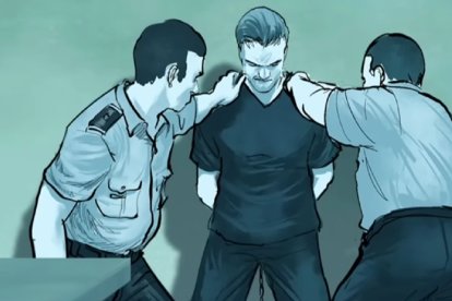 Un dibujo recrea interrogatorios y torturas a cristianos en el documental Nicaragua, un dictador contra la Iglesia, de Arte TV