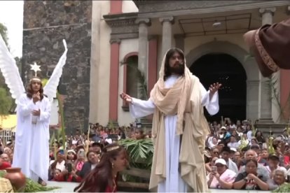 La Pasión en Domingo de Ramos en Iztapalapa, México; su Semana Santa es Patrimonio Inmaterial de la Humanidad