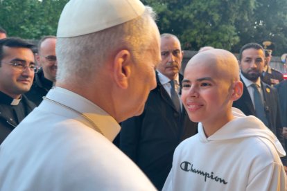 El Papa con el joven del Camino.