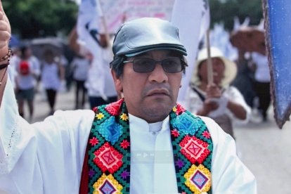 El padre Marcelo Pérez, sacerdote tsotsil asesinado en Chiapas el 20 de octubre de 2024. 'Yo lo hago por el Evangelio y por Cristo', dijo antes de morir.