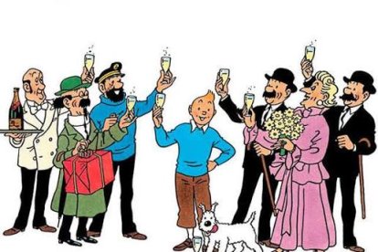 Tintín (Casterman), nacido en 1929 y con 270 millones de álbumes en más de cien idiomas,  ha superado hasta ahora los 16.000 millones de momentos de dicha y alegría
