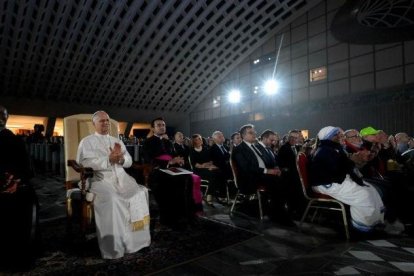 El Papa León XIV en el sexto Concierto para los Pobres en el Vaticano