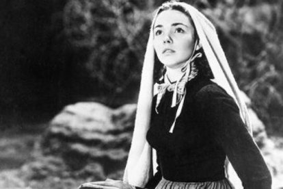 Jennifer Jones en 'La canción de Bernadette' (1943) de Henry King, película ganadora de cuatro Oscar (entre ellos, mejor actriz) y nominada a otros ocho.
