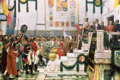 “La promulgación de la Constitución de 1812”. Salvador Viniegra (Museo de las Cortes de Cádiz).