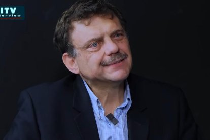 David Carón Olivares, en una entrevista de sobre la tilma de Guadalupe en noviembre de 2024.