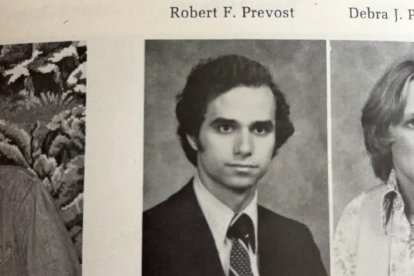 Robert Prevost, universitario en 1977 en la Universidad Villanova (Villanova College)