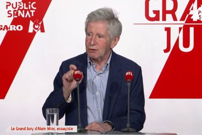 Alain Minc, durante una reciente participación en el canal parlamentario Public Sénat.