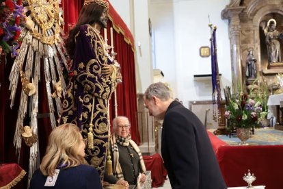 El Rey Felipe VI visita al Jesús de Medinaceli, según costumbre de la Casa Real en Madrid