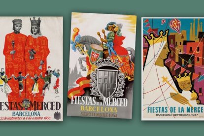 Carteles de las fiestas de 1953, 1954 y 1957