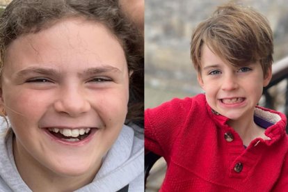 Harper Moyski (a la izquierda) y Fletcher Merkel, los dos niños asesinados cuando asistían a misa en su colegio.