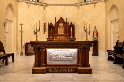 El altar construido por el joven Hayden en una parroquia.