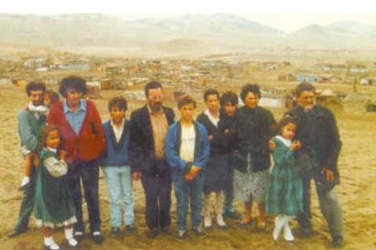 El padre Antonio (a la derecha), en los