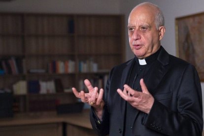 El arzobispo Rino Fisichella, organizador del Jubileo 2025 en su calidad de pro-prefecto del Dicasterio para la Evangelización.