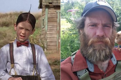 Bug Hall, a la izquierda como actor, se alejó de la actuación para vivir en una granja junto a su esposa y sus cinco hijos.
