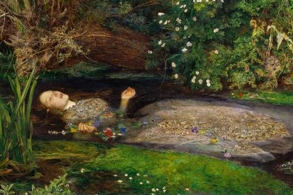 'Ofelia' (detalles), una de las más célebres obras del prerrafaelita John Everett Millais.