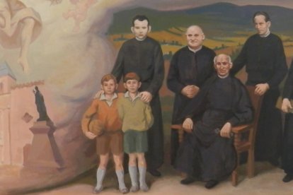 Detalle del óleo de los beatos mártires escolapios de Peralta de la Sal (Huesca). JLT.