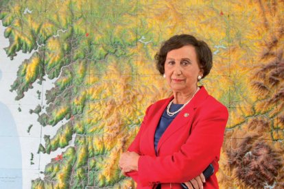 Tarsy con su amada Galicia de fondo, cuyos suelos estudió y describió