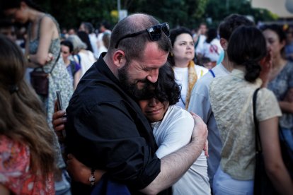 También hubo lágrimas en la Vigilia de León XIV con los jóvenes en Madrid.