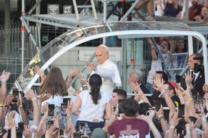La juventud jaleo al Papa en la Castellana madrileña
