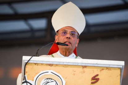 Monseñor Chullikatt, durante su homilía a los fieles congregados en Medjugorje.