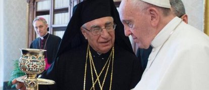 El Patriarca melquita José Absi con el Papa Francisco... se cumplen 300 años de plena comunión entre ambas iglesias.