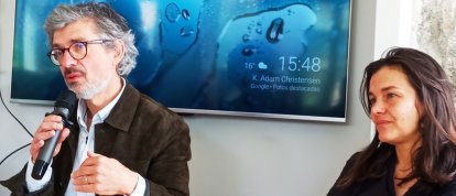 El filósofo francés Fabrice Hadjadj y su esposa, Siffreine Michel.