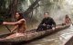San José de Anchieta en piragua intentando pacificar las relaciones entre indios tamoyas y portugueses en 1563, vídeo con IA