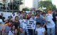 Un grupo de jóvenes en la Vigilia del sábado.