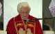Benedicto XVI en la JMJ de 2011, sin solideo porque se lo llevó la tormenta en Cuatro Vientos