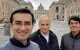 El padre Jasson, en Roma, junto a Robert Prevost —hoy Papa León XIV—, en una visita a la basílica de San Pedro.