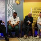 El obispo Argüello, Roberto Vega, Alfonso Cherene, María González y el párroco Javier Grande en el Transforma 2024, fotos de JM Visiers