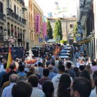 Cientos de personas recorrieron el centro de Madrid en el Rosario por la Juventud.