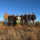 Miembros de la Asociación de Antiguos Alumnos de La Salle de Consuegra este sábado en el Congosto.