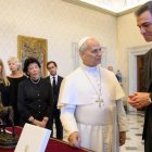 El Papa León XIV con Pedro Sánchez en el Vaticano