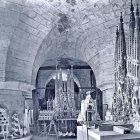 Tras su muerte, en el taller de Gaudí quedaron bocetos y maquetas.