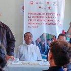 Robert Prevost, como obispo de Chiclayo, en un encuentro de Cáritas en Perú