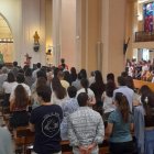 Una misa de junio, Mes del Sagrado Corazón, en el santuario del Sagrado Corazón del Cerro de los Ángeles, en Getafe, en 2023