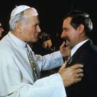 Juan Pablo II junto a Lech Walesa