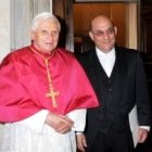 Mordechay Lewy, embajador de Israel ante la Santa Sede, junto a Benedicto XVI