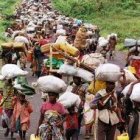 Un grupo de desplazados ruandeses