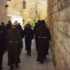 Unos franciscanos en Tierra Santa