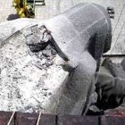 La Piedad del Valle de los Caídos, destrozada.