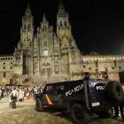 Un momento previo a la visita de Benedicto a la catedral de Santiago